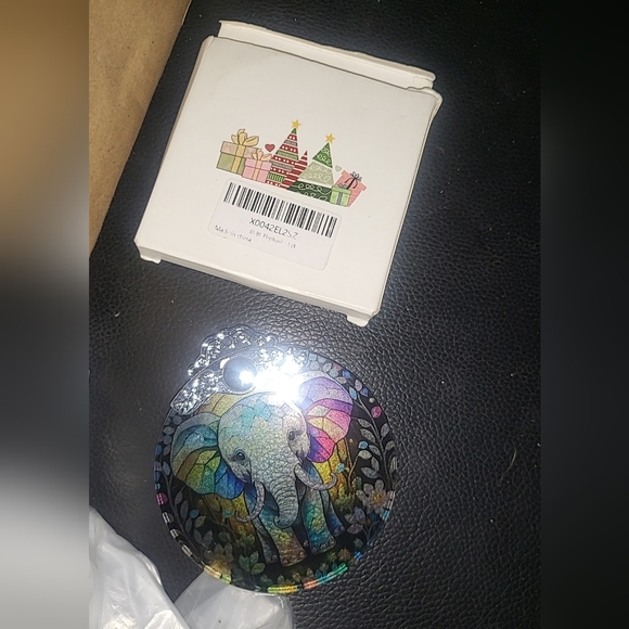 Other - multicolored elephant-themed stained glass suncatcher